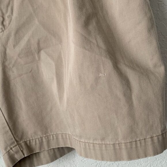 Polo by Ralph Lauren Chino Cotton Tan Flat Front Andrew Shorts Pockets Size 42 - Picture 2 of 11